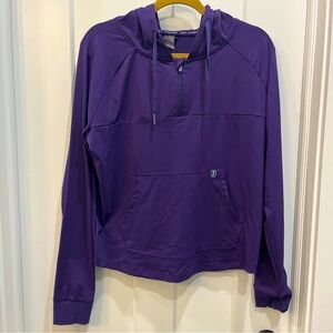 1st Phorm Women’s Sz M Rival Hoodie Purple Quarter Zip Long Sleeve Pullover 3386